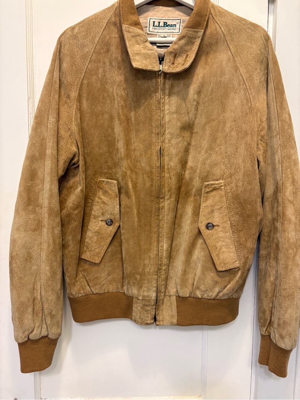 Vintage L.L. Bean Suede Bomber Jacket - Picture 7 of 13